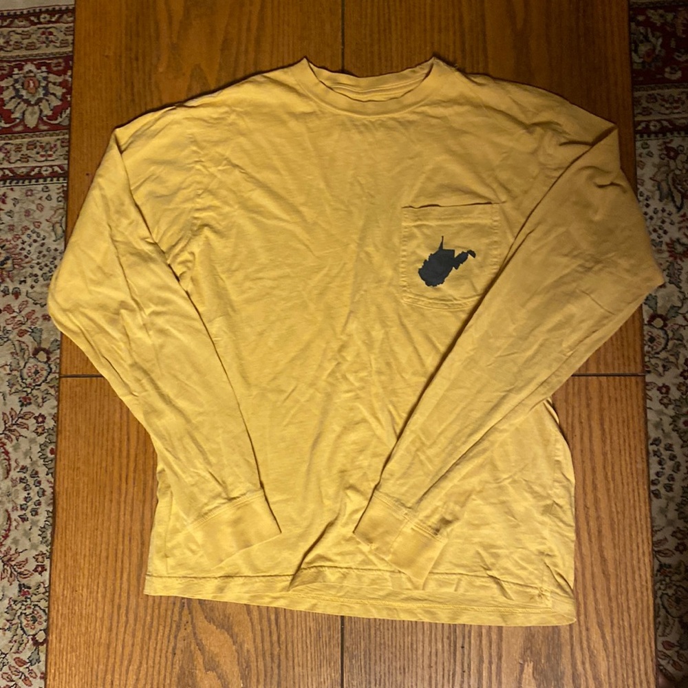 League Gold and Blue WV West Virginia Long Sleeve T-shirt Small
